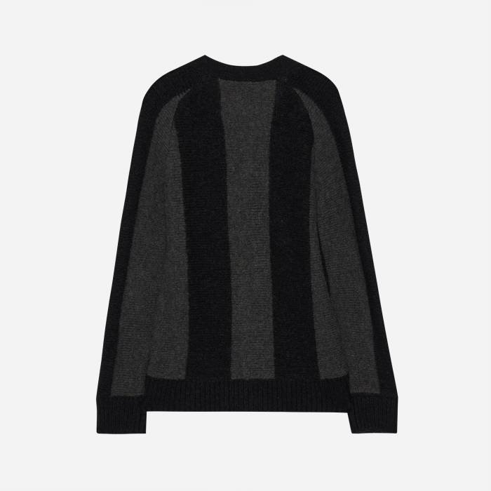NOIR STRIPE MOHAIR CARDIGAN - Image 2