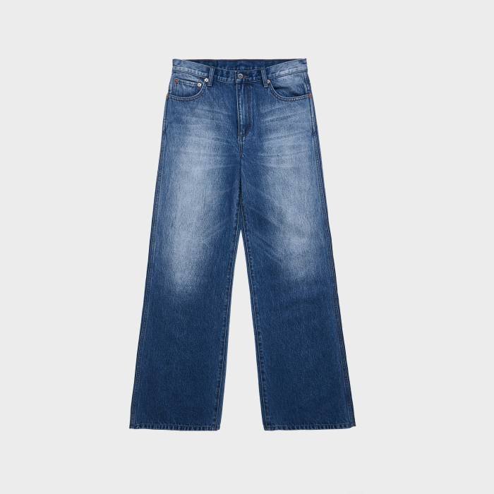New Moon Dark-Wash Japanese Wide Flare Jeans