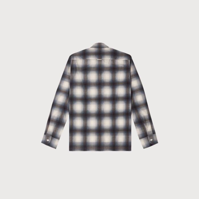 Smoke Plaid Long Sleeve Button ups Shirt - Image 4