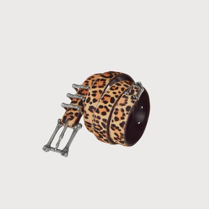 ‘Skeleton Hardware ’ Leopard Horsehide Belt - Image 5