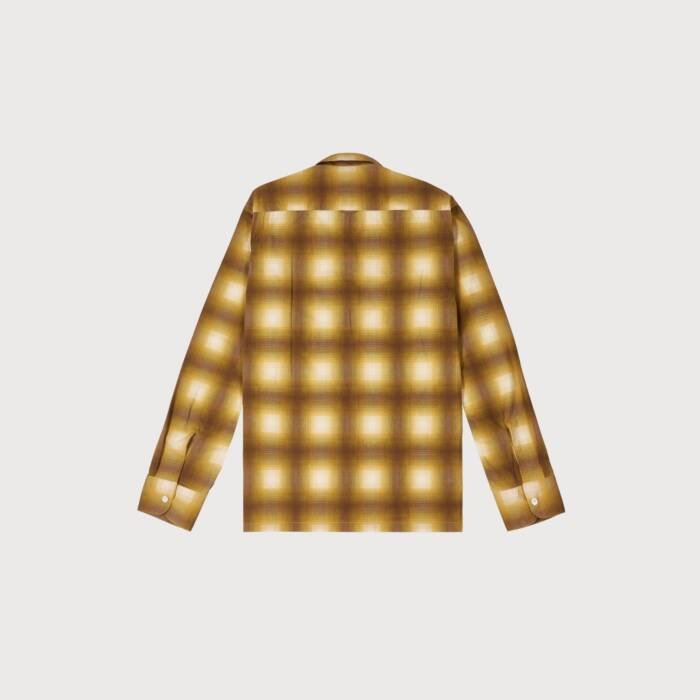 'Mustard' Plaid Long Sleeve Button down Shirt - Image 4
