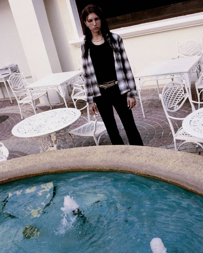 Smoke Plaid Long Sleeve Button ups Shirt - Image 7