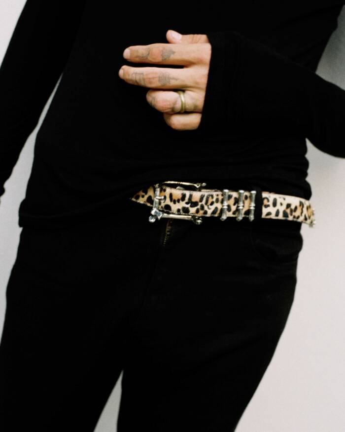 ‘Skeleton Hardware ’ Leopard Horsehide Belt - Image 6