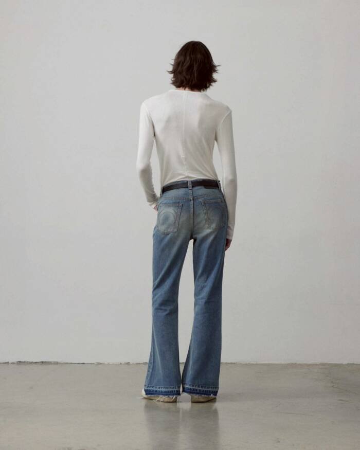 'Skittish' Washed Flare Jeans - Image 6