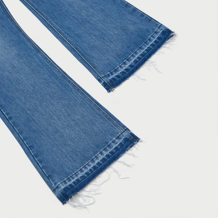 'Skittish' Washed Flare Jeans - Image 3