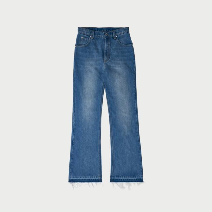 'Skittish' Washed Flare Jeans
