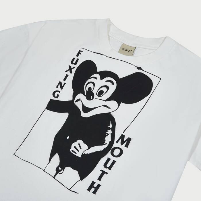 'MOUTH JOB' WHITE BOXY TEE - Image 2